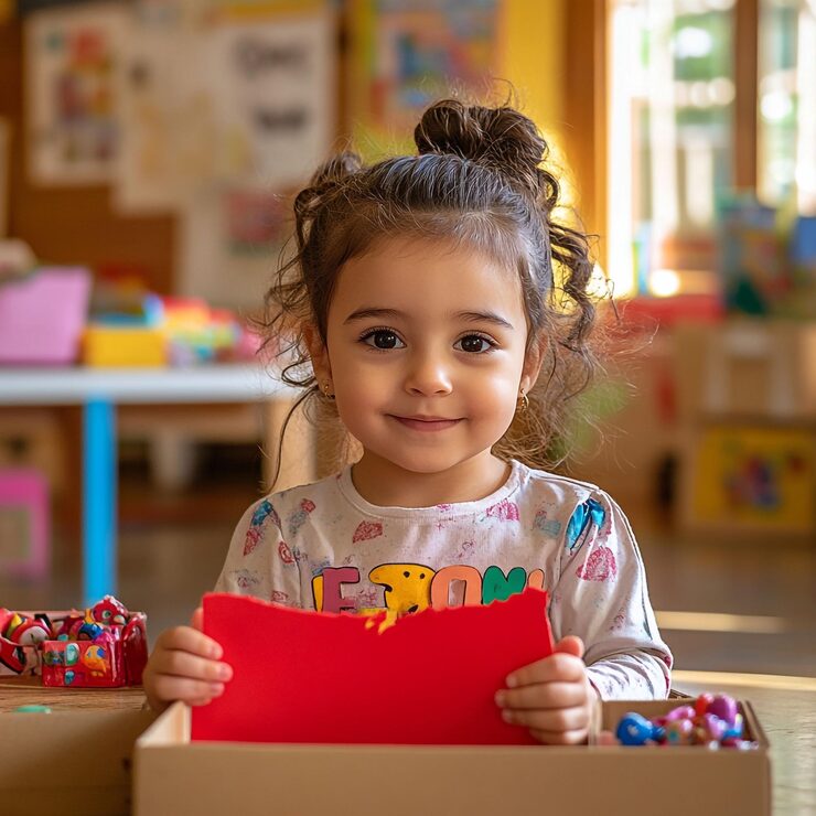 Happy children learning