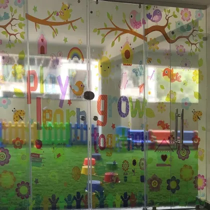 Play, learn, grow together — Cherubs play area entrance